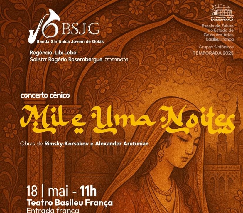 Banda Sinfônica Jovem de Goiás apresenta concerto cênico "Mil e Uma Noites"