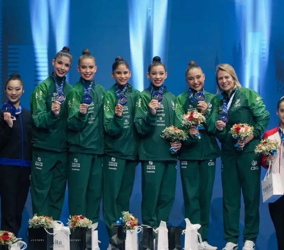 Brasil faz história e conquista ouro na Copa do Mundo de ginástica rítmica