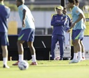 Carlo Ancelotti comanda o primeiro treino da seleção brasileira