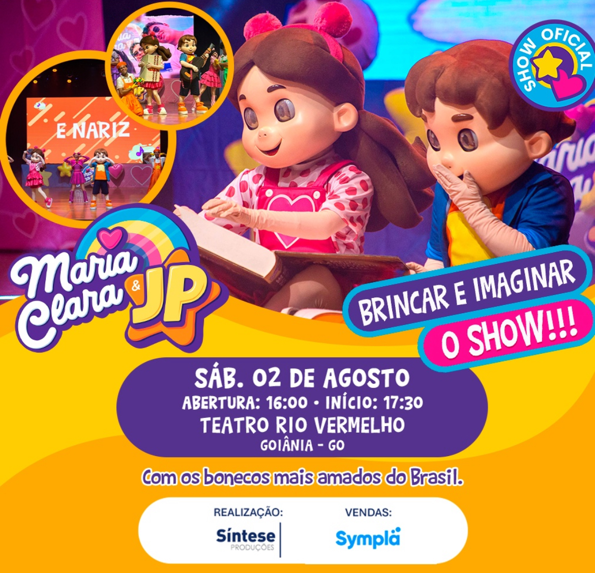 Espetáculo infantil de Maria Clara & JP chega a Goiânia