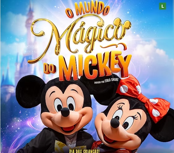 Goiânia recebe espetáculo infantil 'O Mundo Mágico do Mickey'