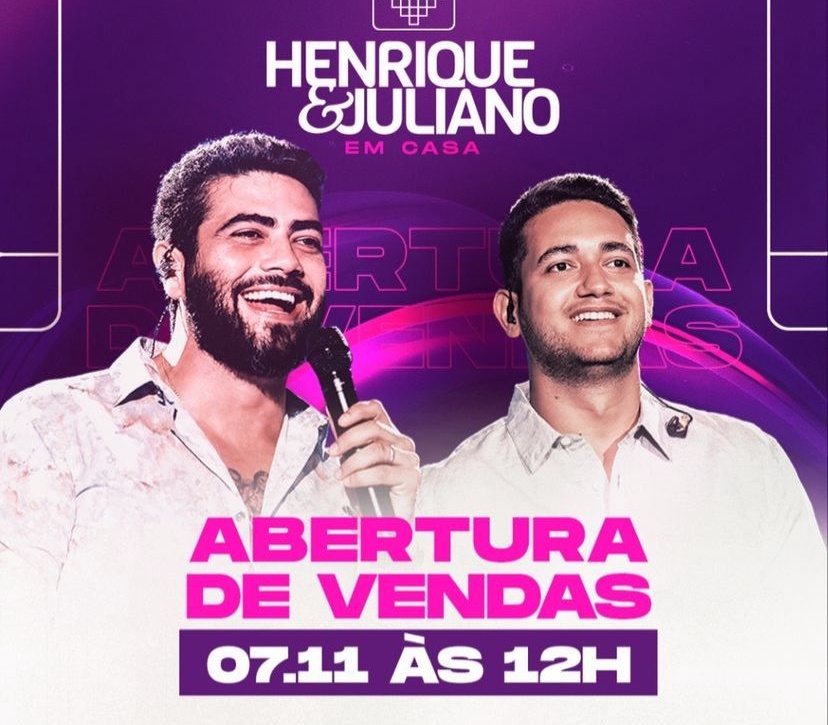 Inicia venda de ingressos para show de Henrique e Juliano em Goiânia 