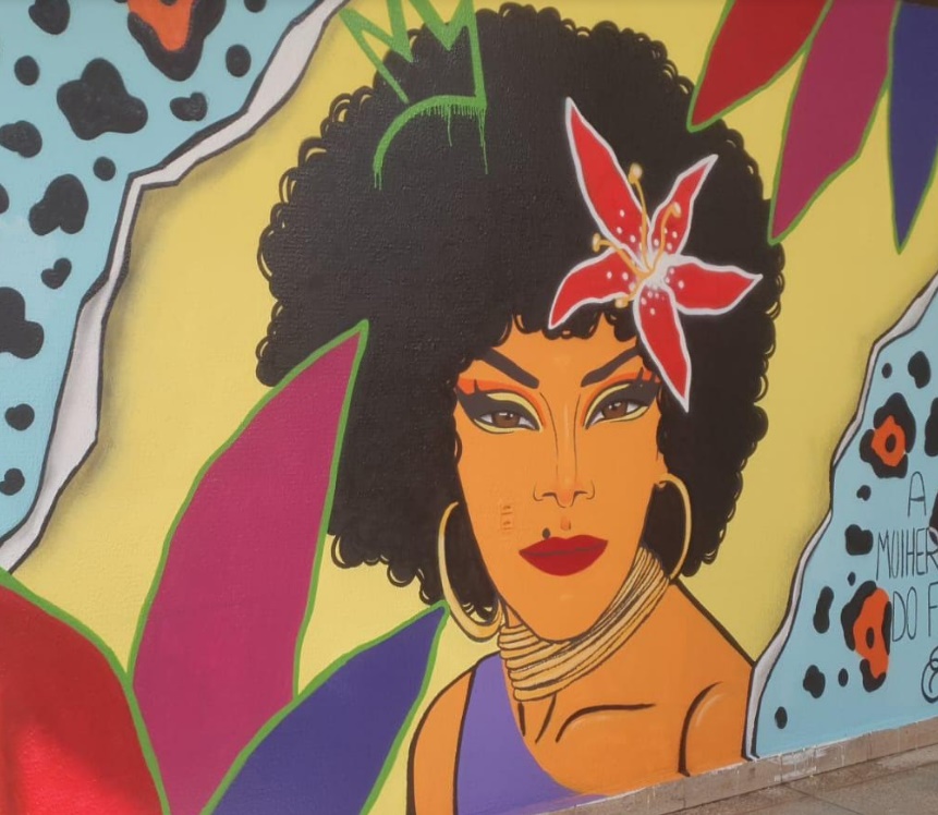 Novo mural da Vila Cultural Cora Coralina homenageia Elza Soares