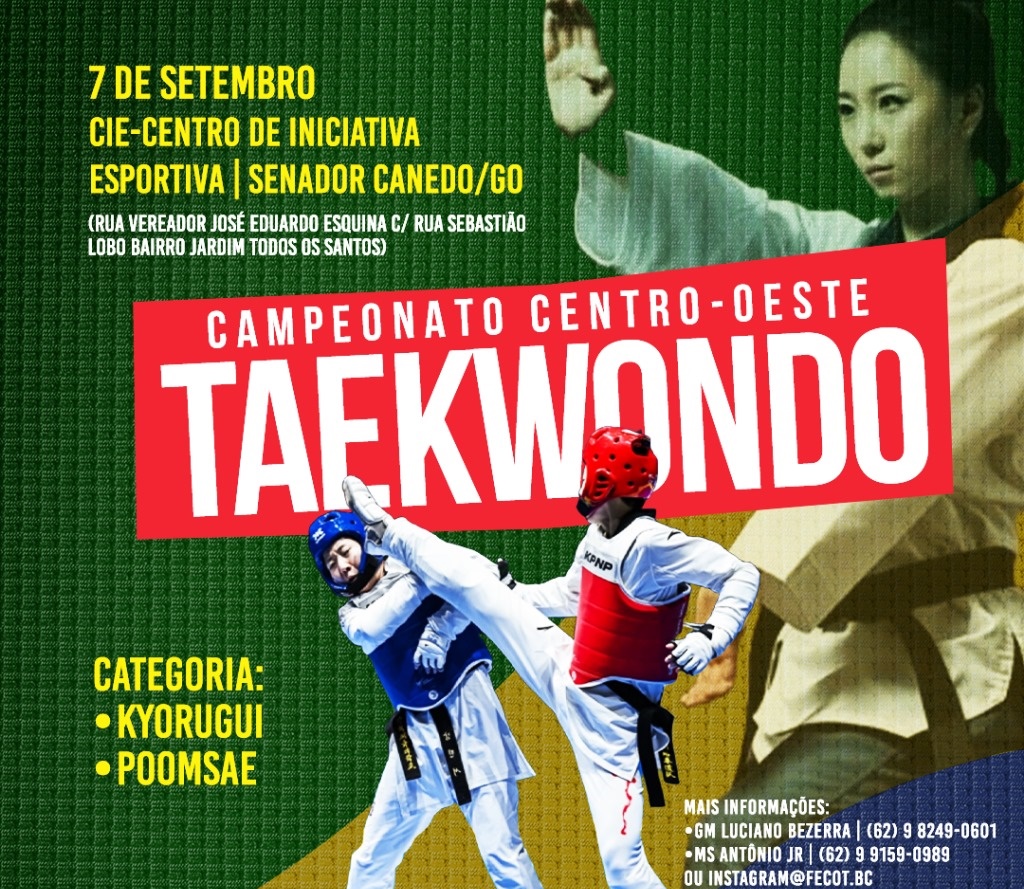 Senador Canedo será palco do Campeonato Centro-Oeste de Taekwondo 