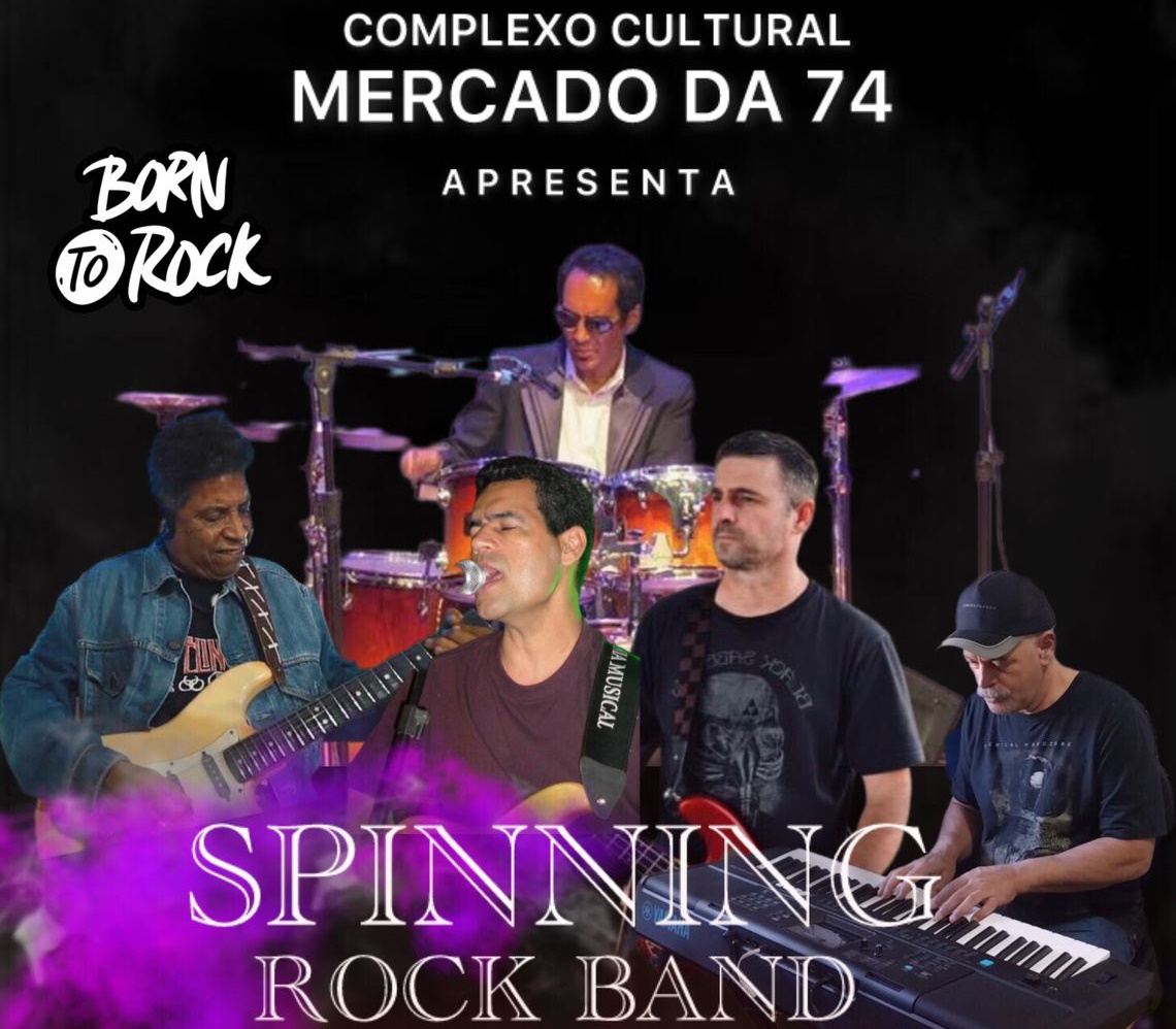 Spinning Rock Band apresenta clássicos no Mercado da 74, em Goiânia 