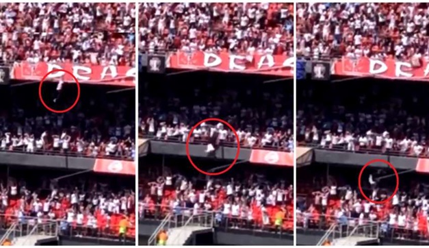 Torcedor do São Paulo cai de arquibancada do Morumbi em jogo contra o Grêmio