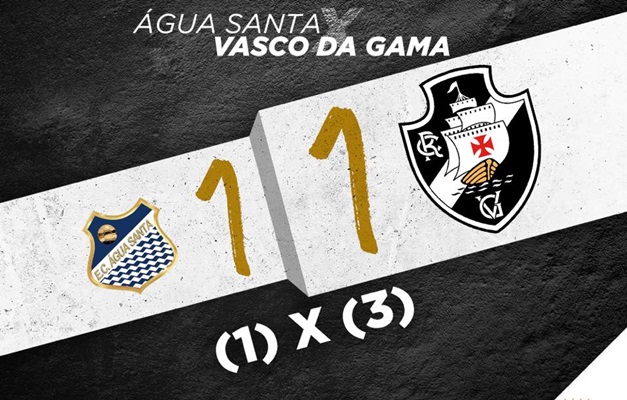 Vasco bate Água Santa nos pênaltis e pega Palmeiras nas oitavas da Copa São Paulo
