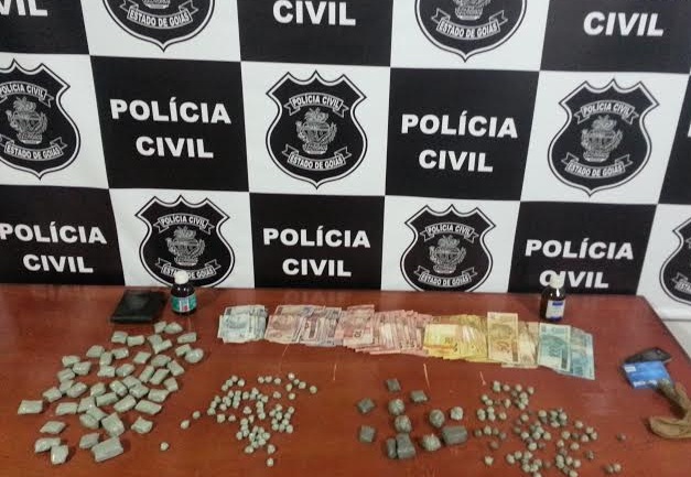 Vicentinópolis: Polícia apreende 137 pedras de crack e porções de maconha
