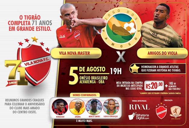 Vila Nova celebra 71 anos com jogo comemorativo em Goiânia