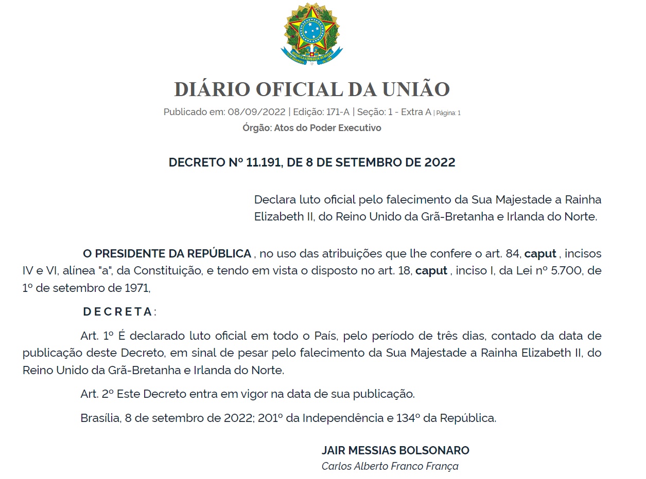 Bolsonaro decreta luto oficial pelo falecimento de Dom Luiz, que teria sido  Imperador – Boletim da Liberdade